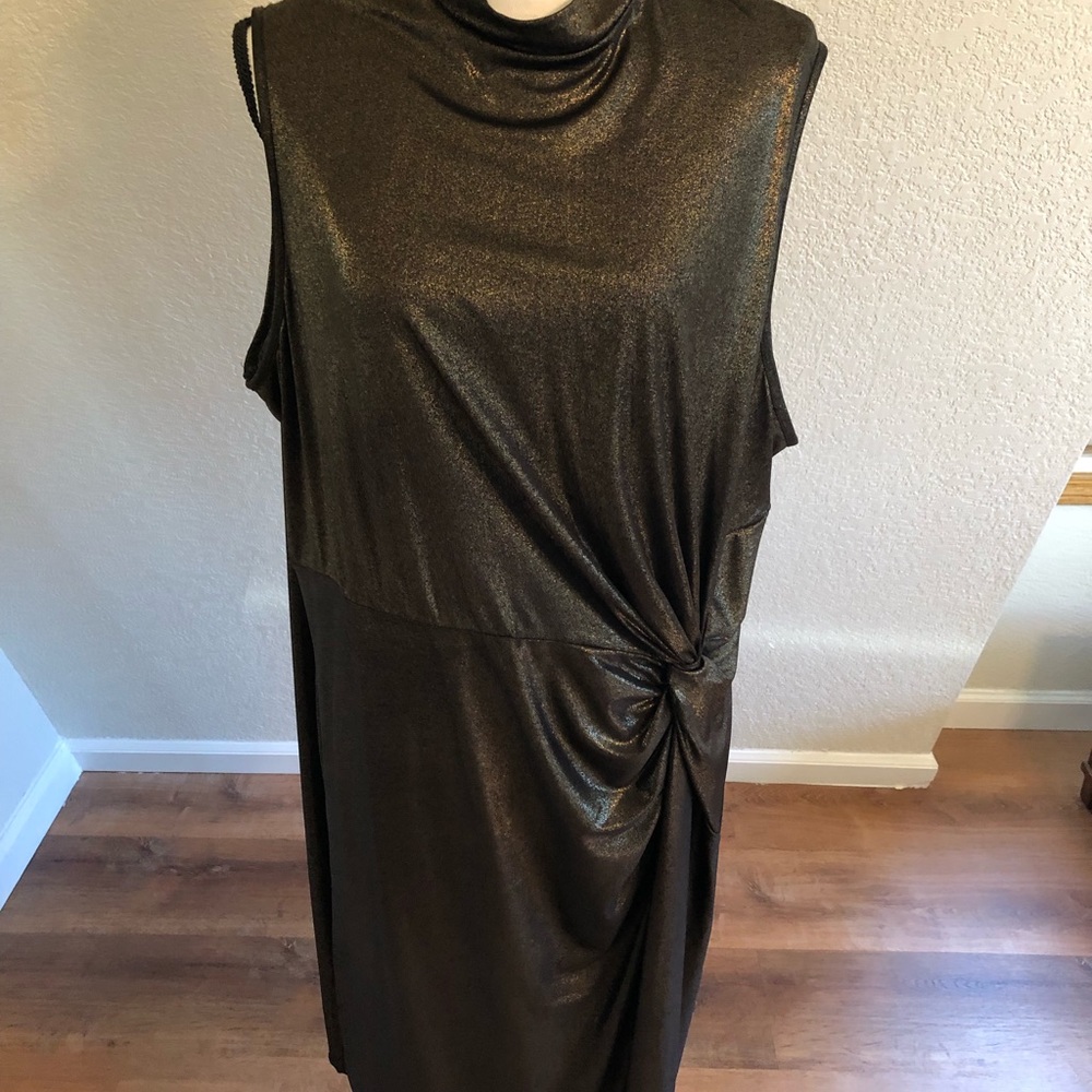 Gold lame dress